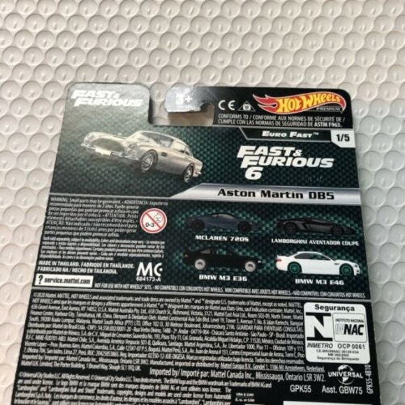 Hot Wheels Real Riders Fast & Furious Aston Martin DB5 Gray New with Defects - Picture 10 of 12